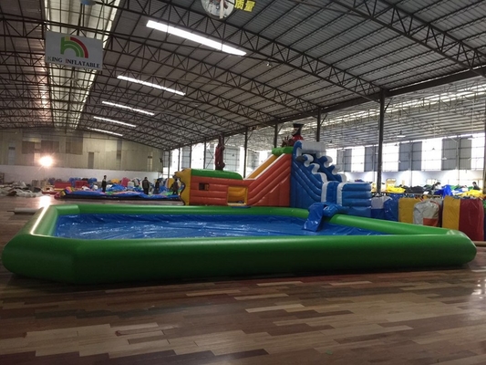 Sea World Large Inflatable Ground Water Park With Big Inflatable Slide