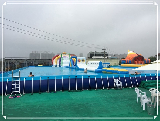 Inflatable Water Slide Park Outdoor Bounce House With Water Pool Park