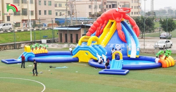 Custom Inflatable Aqua Park Commercial Inflatable Floating Water Park With Water Slide And Pool