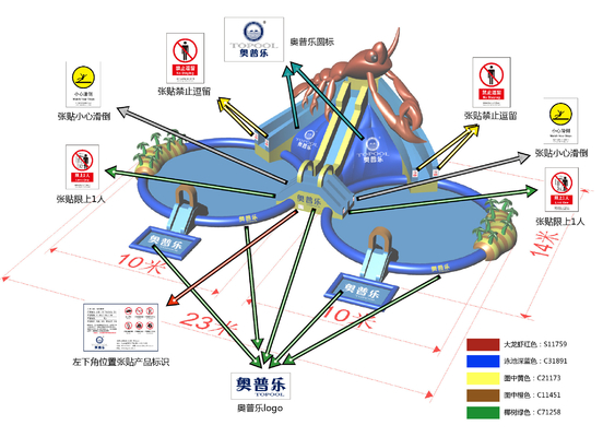 Custom Inflatable Aqua Park Commercial Inflatable Floating Water Park With Water Slide And Pool