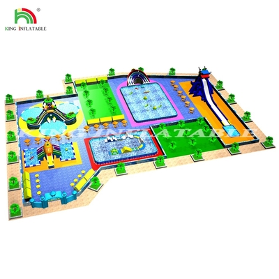 Commercial Floating Inflatable Water Inflatable Wate Park Slides With Pool