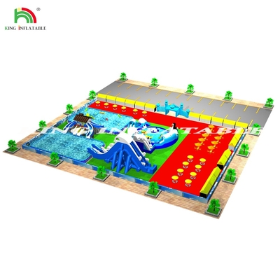 Commercial Floating Inflatable Water Park Customized Color