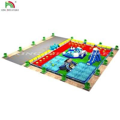 Commercial Floating Inflatable Water Park Customized Color