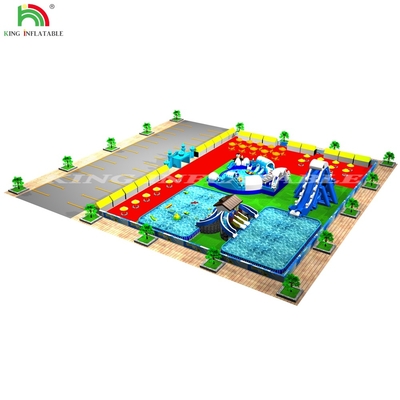 Commercial Floating Inflatable Water Park Customized Color