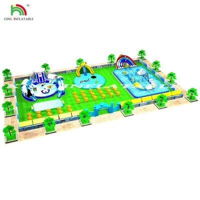 Outdoor Children Water Park Pool Inflatable Water Park Commercial Amusement Park For Kids Jump Fun