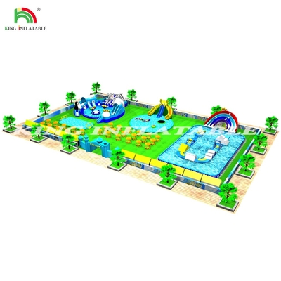 Outdoor Children Water Park Pool Inflatable Water Park Commercial Amusement Park For Kids Jump Fun