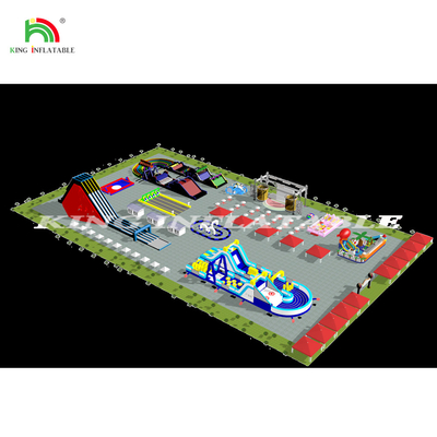 Inflatable Water Park Kid Adult Commercial Pvc Water Play Equipment Inflatable Land Water Park For City Park