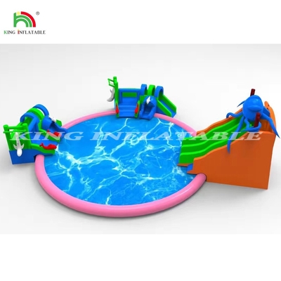 Amusement Park Inflatable Water Park Game Large Play Slide Children Playhouse Outdoor Playground Equipment