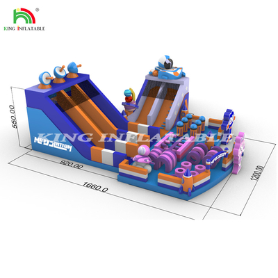 Combination Castle Inflatable Jumping Bouncy Castle Jumper Bouncer Waterslide Bounce House Combo Water Slide