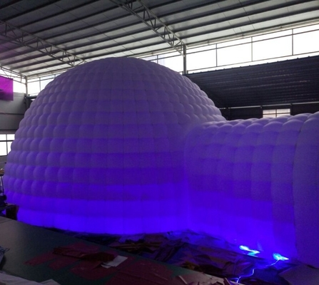 New Design Outdoor Giant Igloo LED Inflatable Dome Tent with 2 Tunnel Entrance Event for Party