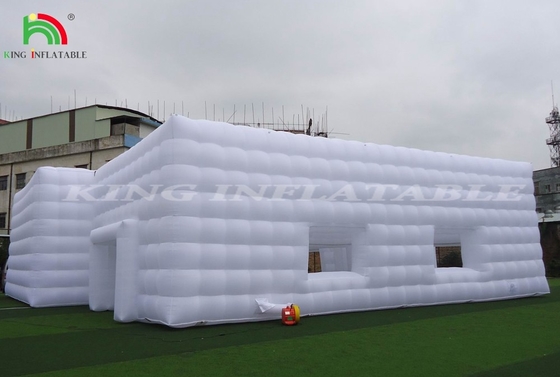 High Quality Led light cube party nightclub tent white inflatable night club for party