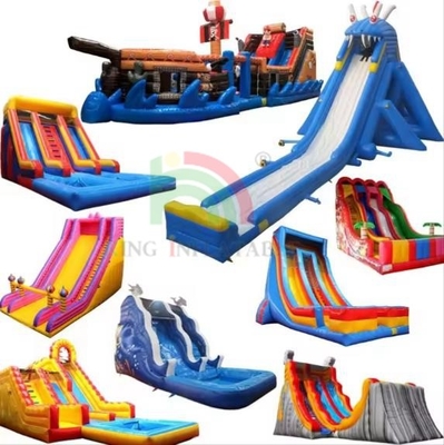 Customized Inflatable Slides Inflatable Water Slide wet Dry Slide With Swimming Pool