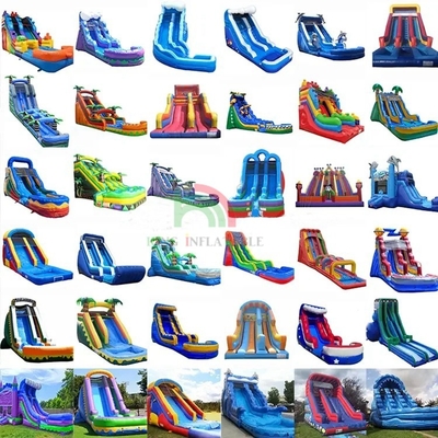 Customized Inflatable Slides Inflatable Water Slide wet Dry Slide With Swimming Pool