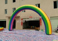 Colorful Oxford Fabric Rainbow Inflatable Arches For Event Entrance