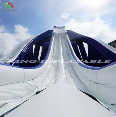 Commercial Large Triple Inflatable Water Slide 3 Lane High Tide Inflatable Water Slide