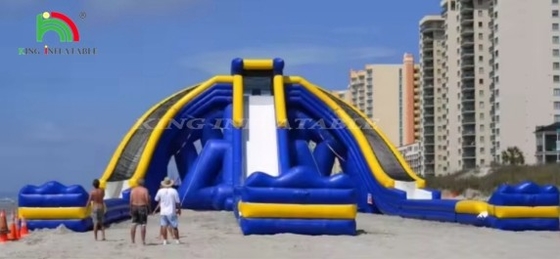 High Quality Customization 3 Lanes Inflatable Water Slide