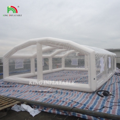 Customized Large Pvc Clear Dome Tent Air Tight Portable Inflatable Pool Tent Cover Bubble House