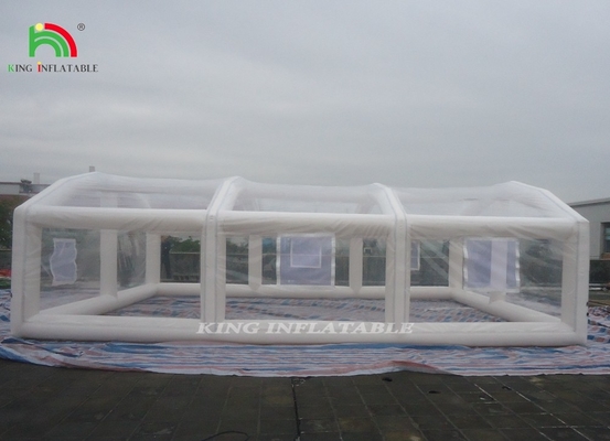 Customized Large Pvc Clear Dome Tent Air Tight Portable Inflatable Pool Tent Cover Bubble House