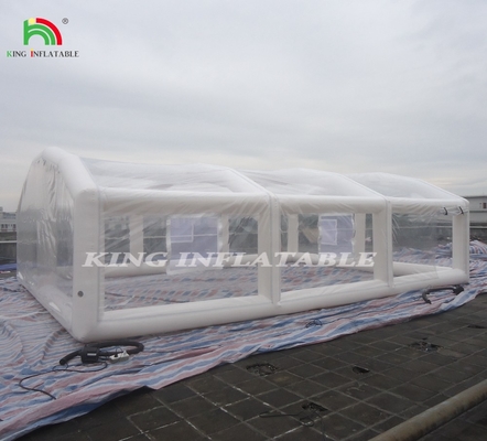 Customized Large Pvc Clear Dome Tent Air Tight Portable Inflatable Pool Tent Cover Bubble House