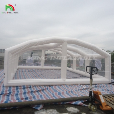 Customized Large Pvc Clear Dome Tent Air Tight Portable Inflatable Pool Tent Cover Bubble House