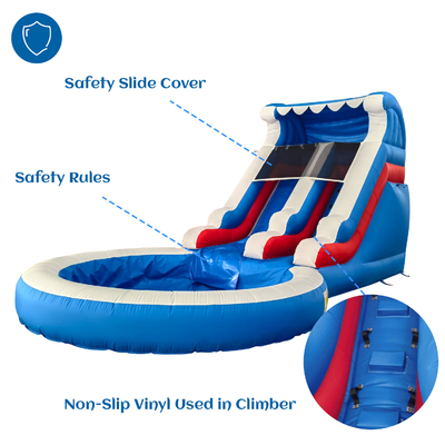 Factory Direct Sales Inflatable Water Slide with Pool Water Slides Inflatable for Adults and Kids