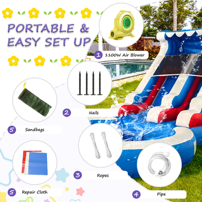 Factory Direct Sales Inflatable Water Slide with Pool Water Slides Inflatable for Adults and Kids