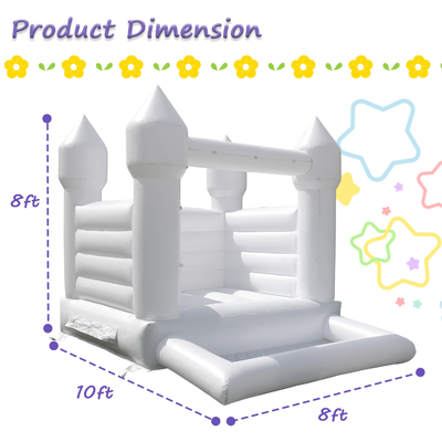 Commercial Party Rental Inflatable Bouncer Castle Jumper Bounce House White Bouncy Castle With Pool