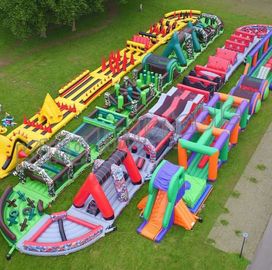 Giant Outdoor Inflatable Obstacle Course For Adults And Kids Play