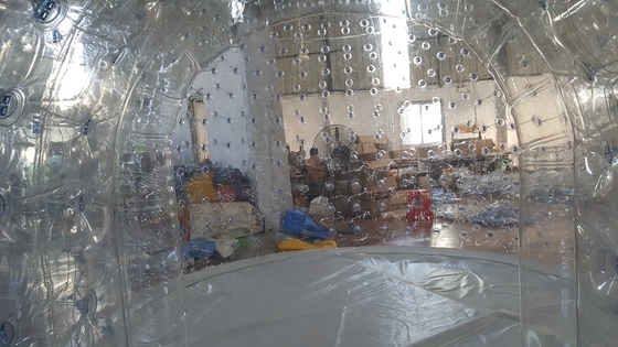 Decorated Inflatable 10ft Diameter Empty Snow Balloon Transparent Bubble Tent