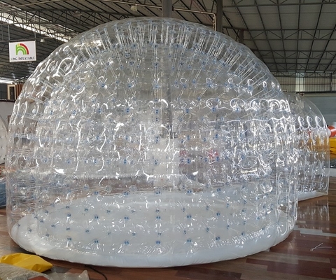 Decorated Inflatable 10ft Diameter Empty Snow Balloon Transparent Bubble Tent