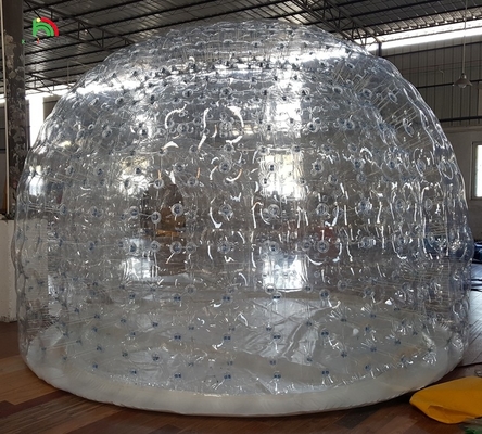 Decorated Inflatable 10ft Diameter Empty Snow Balloon Transparent Bubble Tent