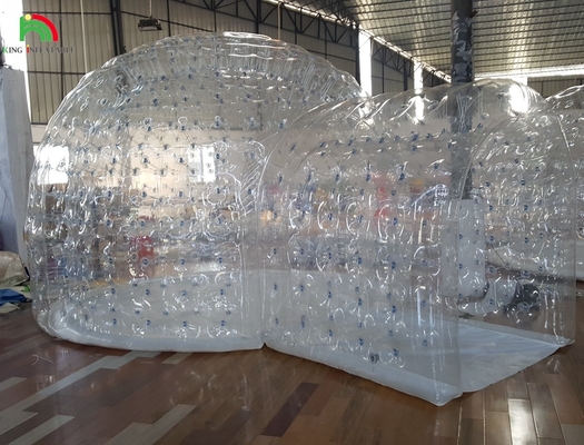 Decorated Inflatable 10ft Diameter Empty Snow Balloon Transparent Bubble Tent