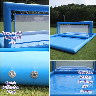 33x16.5x7FT Inflatable Volleyball Court Beach Volleyball Net Volleyball Pool Water Field With Air Pump For Outdoor Game