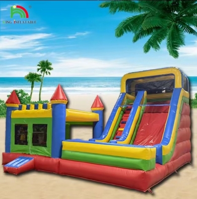 Wholesale Inflatable Castle With Water Slide Dry And Wet Combo Custom Inflatable Bounce House