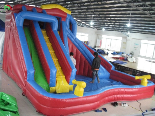 Double Lanes Accommodate Many People Small Or Big Full Size Jumbo Water Slide Inflatable Bounce