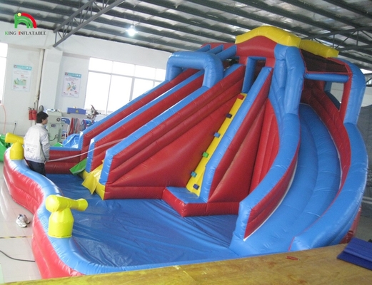 Double Lanes Accommodate Many People Small Or Big Full Size Jumbo Water Slide Inflatable Bounce