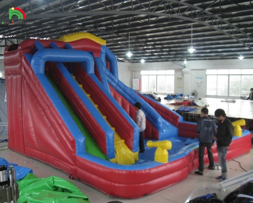 Double Lanes Accommodate Many People Small Or Big Full Size Jumbo Water Slide Inflatable Bounce