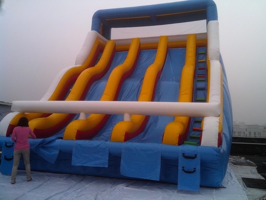 High Quality Wet Inflatable Water Slide Water Pool Slide With Best Plato Tarpaulin Quality