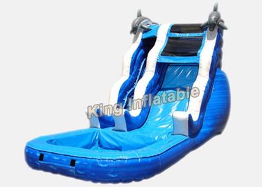 16 ft Dolphin Rush Wave Commercial Inflatable Water Slides 7 * 4 * 5m