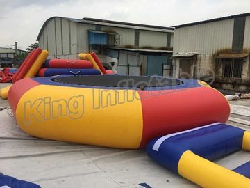 PVC Inflatable Water Parks / Inflatable Water Trampoline And Slide For Family