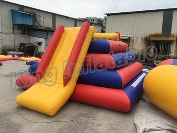 OEM Inflatable Water Park Equipment / PVC Tarpaulin Blow Saturn Water Toy With Slide