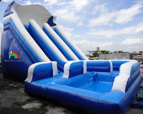 High Quality Curve Double Lane Blow up Kids Inflatable Water Slide