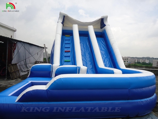 High Quality Curve Double Lane Blow up Kids Inflatable Water Slide