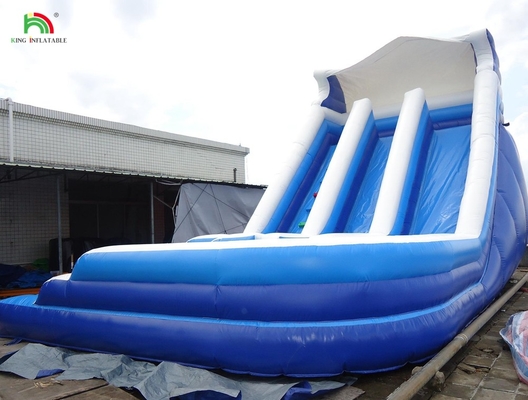 High Quality Curve Double Lane Blow up Kids Inflatable Water Slide