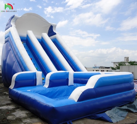 High Quality Curve Double Lane Blow up Kids Inflatable Water Slide