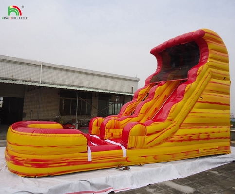 Outdoor Backyard Kids Wet Bounce House Water Slide Jumpers Tropical Inflatable Commercial Water Slide