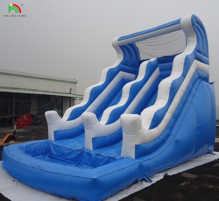Cheap commercial double splash dual lane inflatable water slide for sale