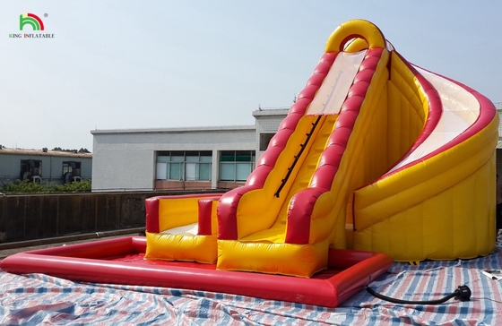Inflatable Water Pool Red Closed Double Slides Children Bounce House Commercial Water Closed Slide Swimming Pool