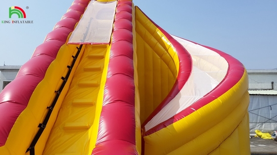 Inflatable Water Pool Red Closed Double Slides Children Bounce House Commercial Water Closed Slide Swimming Pool
