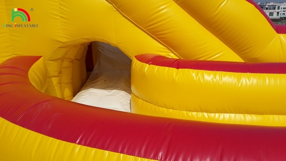 Inflatable Water Pool Red Closed Double Slides Children Bounce House Commercial Water Closed Slide Swimming Pool